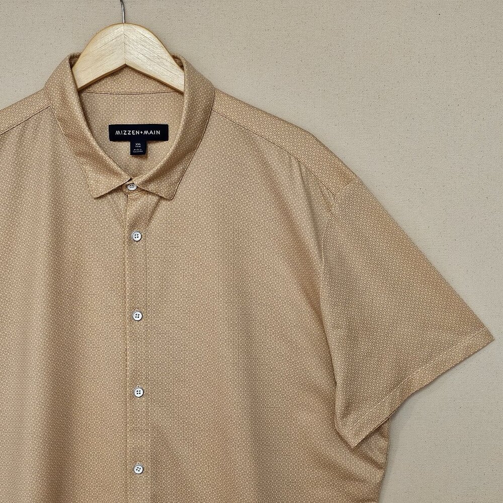 Mizzen+Main Short Sleeve Button Down Trim XXL